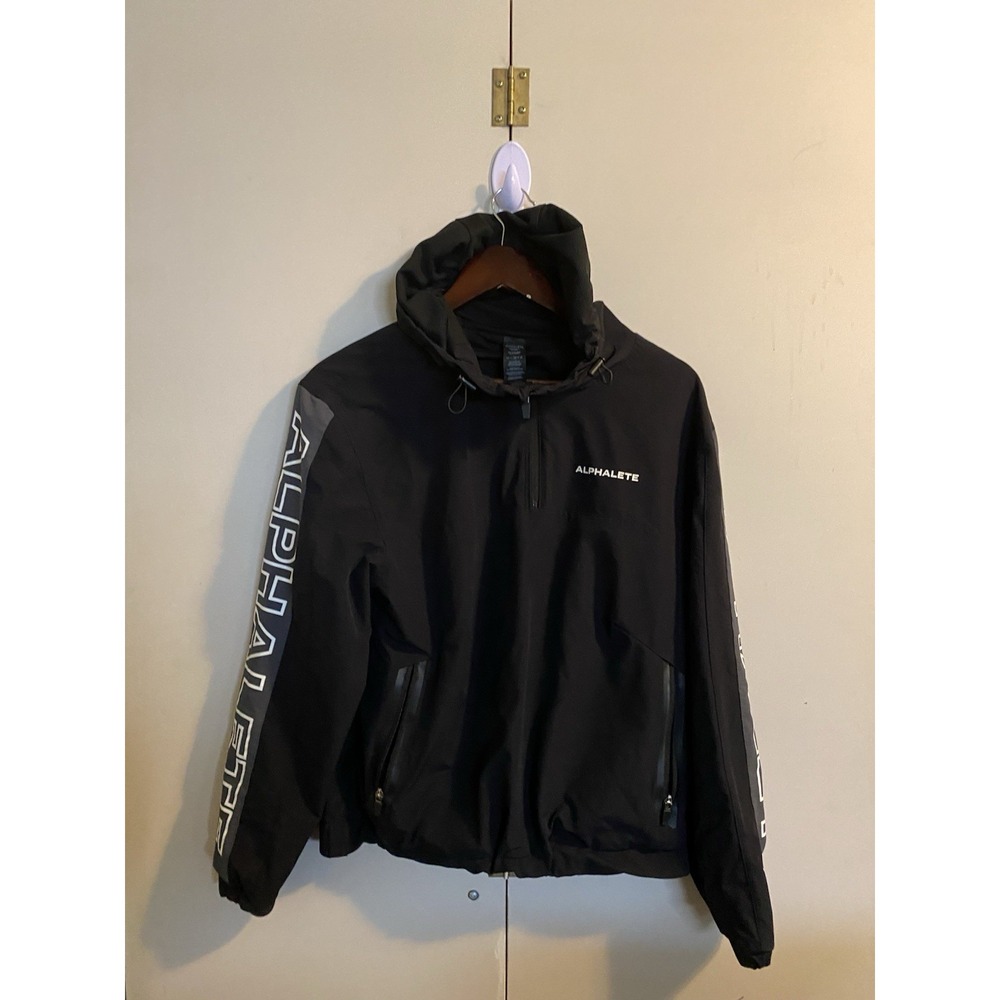 Alphalete Infinity Tech Windbreaker Jacket Black Matter Women's Small Qtr Zip